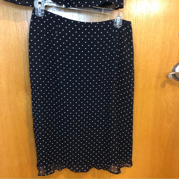 Vintage Cynthia Howie Maggy Boutique 100% silk 2 pc skirt set polka … - Picture 10 of 15